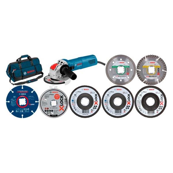 AMOLADORA DE 115 Y 750 WTS GWX 750 - 115 + DISCOS X-LOCK 115 MM BOSCH
