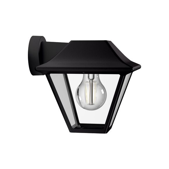 APLIQUE DESCENDENTE ALPENGLOW NEGRO IP 44 SIN BOMBILLA