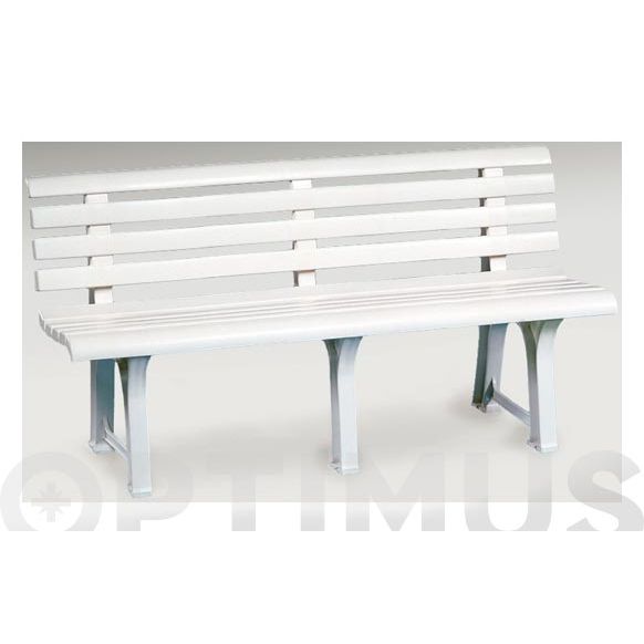 BANCO DE RESINA BLANCO PARA JARDIN ORCHIDEA