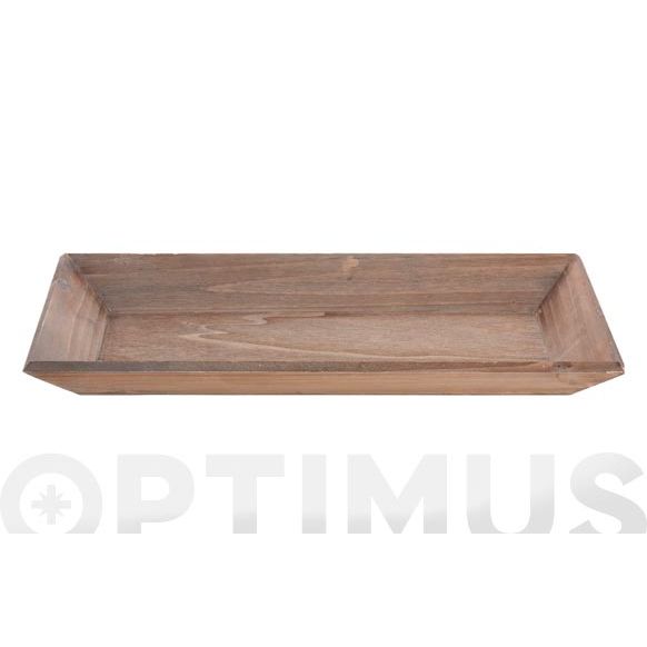 BANDEJA MADERA NATURAL 40 X 20 CM QF+