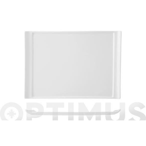 BANDEJA PORCELANA BLANCA 25 X 17 CM PENGO