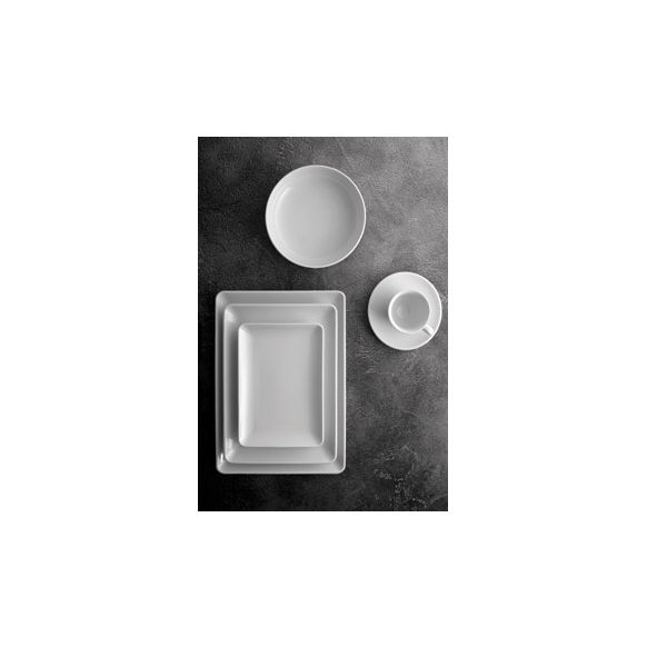 BANDEJA PORCELANA PEARL BLANCA RECTANGULAR 17 X 23 CM