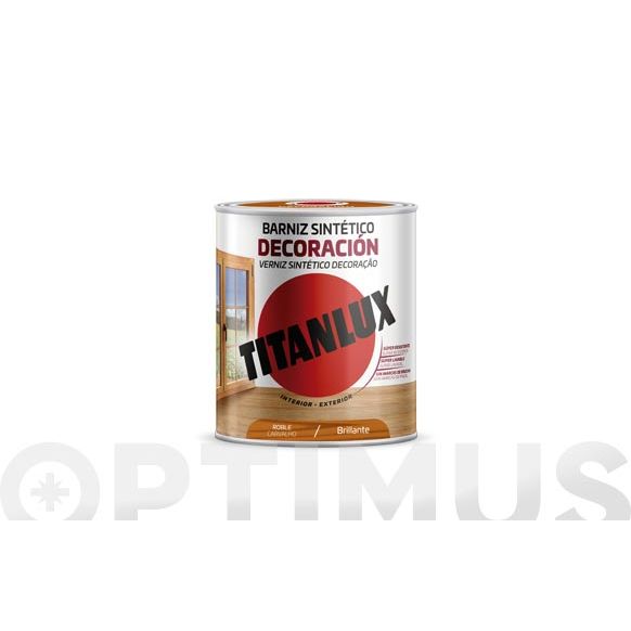 BARNIZ SINT&Eacute;TICO TINTADO ROBLE BRILLANTE 250ML TITANLUX