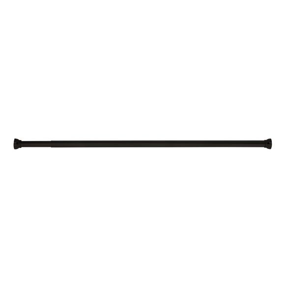 BARRA RECTA CORTINA DE BA&Ntilde;O NEGRA 125 A 220 CM