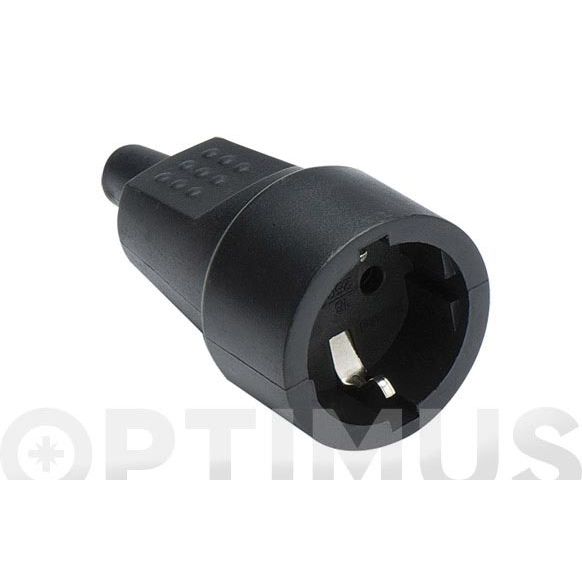 BASE AEREA TOMA TIERRA 16A-250V CAUCHO NEGRO 1134 FAMATEL 