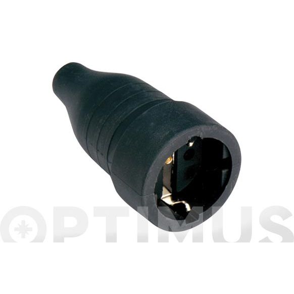 BASE ENCHUFE AEREA GOMA NEGRO 250V FAMATEL