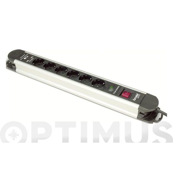 BASE MULTIPLE CON INTERRUPTOR 1,5 MT 6 TOMAS + 2 USB FAMATEL