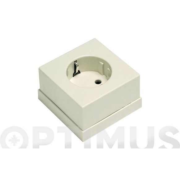 BASE TT LATERAL SUPERFICIE BLANCA 16A-250V FAMATEL