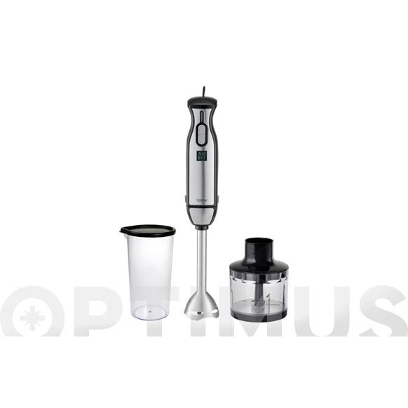 BATIDORA DE VARILLAS CON VASO Y PICADORA 1000 WT AMBIT 