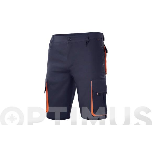 BERMUDA BICOLOR (AZUL MARINO/NARANJA) MULTIBOLSILLOS TALLA 40 VELILLA