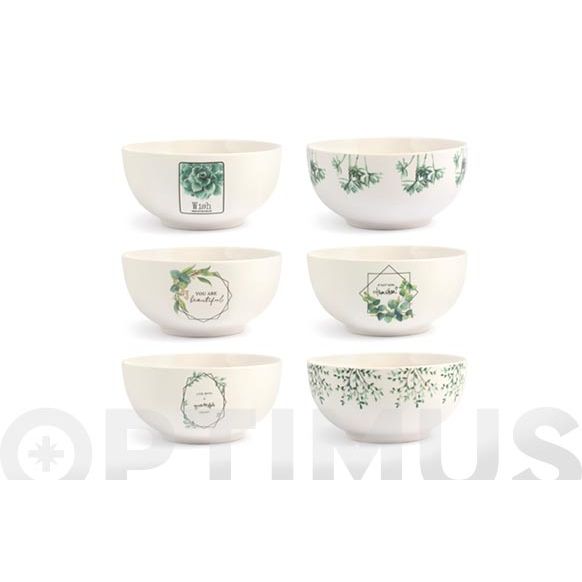 BOL NEW BONE CHINA HOJAS 60 CL - SURTIDO PENGO