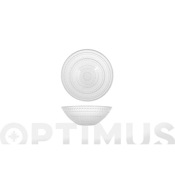 BOL VIDRIO GRABADO TRANSPARENTE 16,5 CM