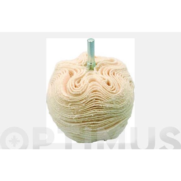 BOLA PULIR METALES &Oslash; 75 MM ALGODON ESPECIAL INOX QF+