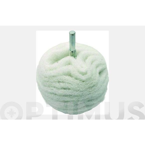 BOLA PULIR METALES &Oslash; 75 MM BLANCO PULIDO SIN MARCAS QF+