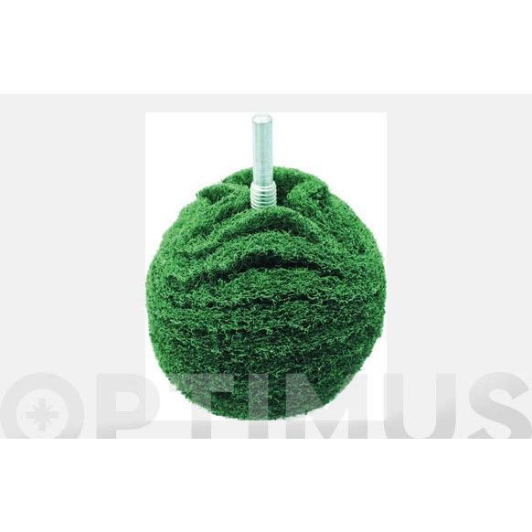 BOLA PULIR METALES &Oslash; 75 MM VERDE PULIDO MEDIO QF+