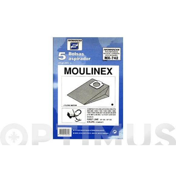 BOLSA ASPIRADOR MOULINEX COMPACT EFF 5 UDS MOULINEX