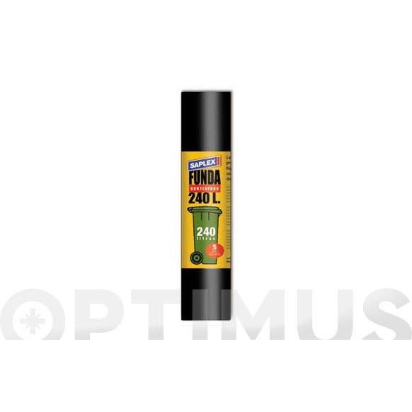 BOLSA FUNDA CONTENEDOR 240 L (5 UDS) 120X135 CM  SAPLEX