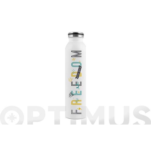 BOTELLA TERMO INOX DECORADA 0,75 CL - FREEDOM PENGO