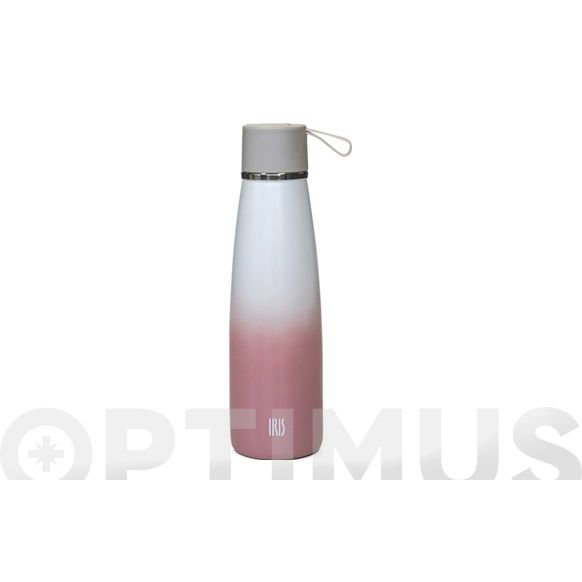 BOTELLA TERMO INOX ROSA 500 ML