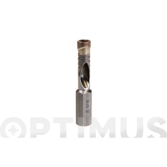 BROCA CORONA DIAMANTE 8 MM MANGO HEXAGONAL IRONSIDE