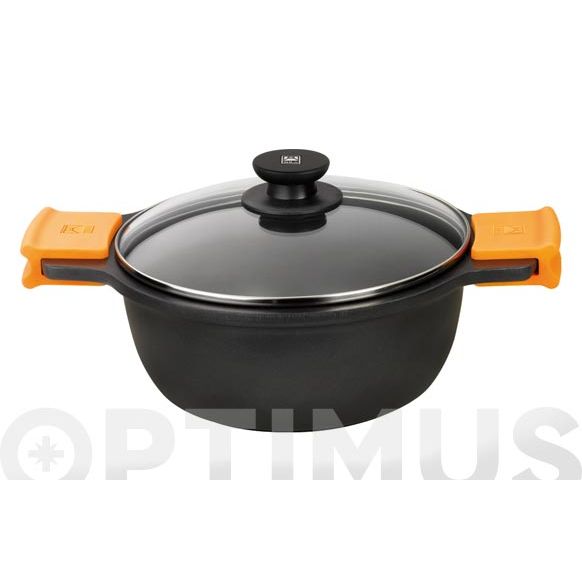 CACEROLA ALTA 28 CM EFFICIENT C/TAPA INDUCCION BRA .