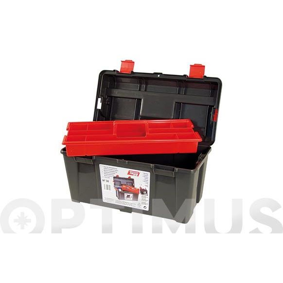 CAJA HERRAMIENTAS POLIPROPILENO N 30 GRIS 235 X 445 X 230 MM 1 BANDEJA TAYG