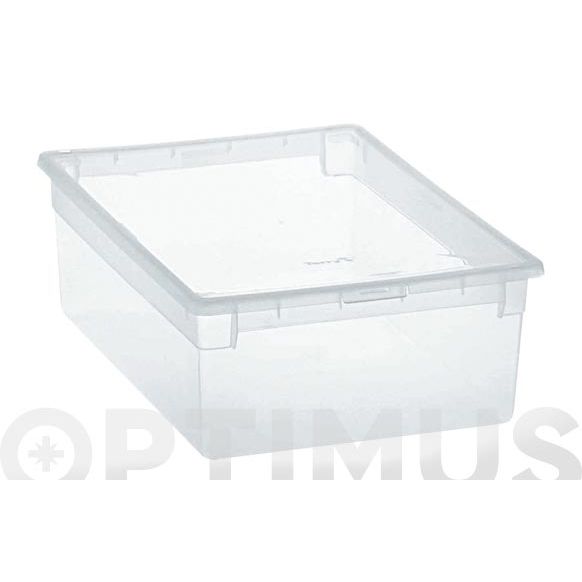 CAJA MULTIUSOS 12 LITROS TRANSPARENTE LIGHT-BOX TERRY 27,8x13,2x39,6cm