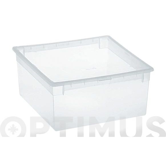 CAJA MULTIUSOS 23 LITROS TRANSPARENTE LIGHT-BOX TERRY : 37,8x18,5x39,6cm