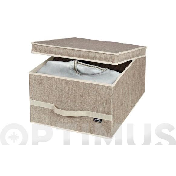 CAJA PARA GUARDAR ROPA COLOR CREMA TALLA L (38CM*50CM*24CM) JOBAR