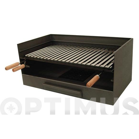 CAJON CON PARRILLA INOX 61X40X33CM