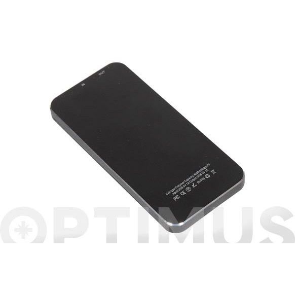 CARGADOR PORTATIL SLIM ALUMINIO NEGRO-12,3X5,5 QF+