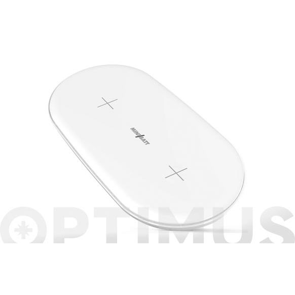 CARGADOR/SOPORTE INALAMBRICO SOBREMESA DUO FAST CHARGE 2 TELEFONOS QF+