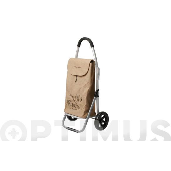 CARRO COMPRA 2 RUEDAS GO TWO SACO MARRON PLAY