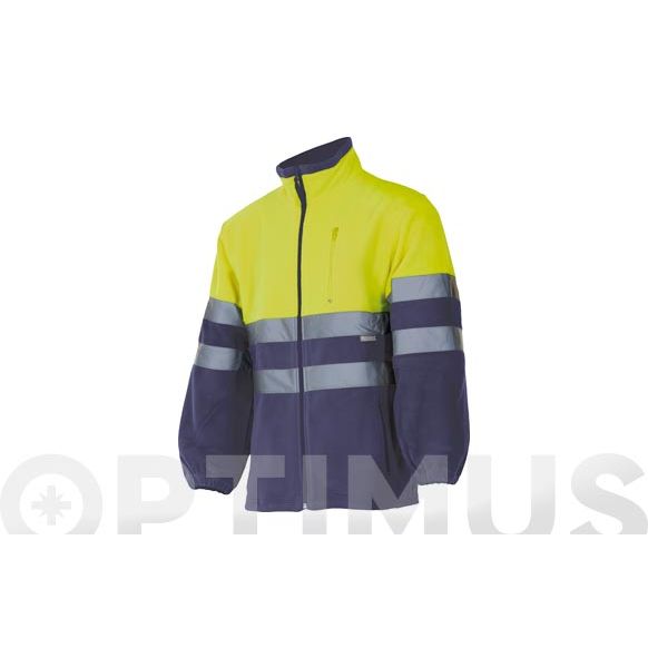 CHAQUETA POLAR BICOLOR ALTA VIBILIDAD TALLA S VELILLA