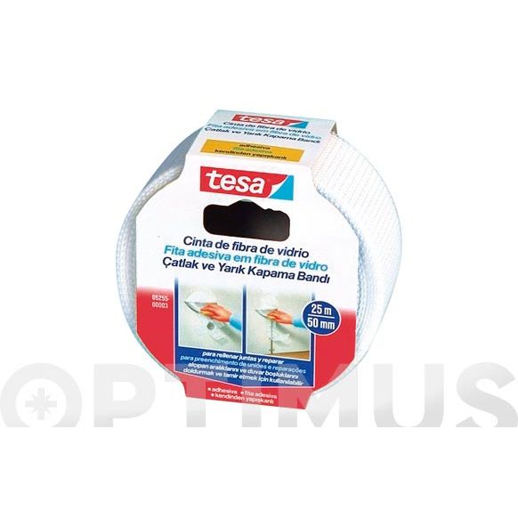 CINTA CUBRE-GRIETAS REJILLA  5255 25 MM X 50 MT. TESATAPE