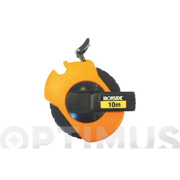 CINTA METRICA 20 M ESTUCHE BIMATERIAL CON MANIVELA DE RECOGIDA IRONSIDE