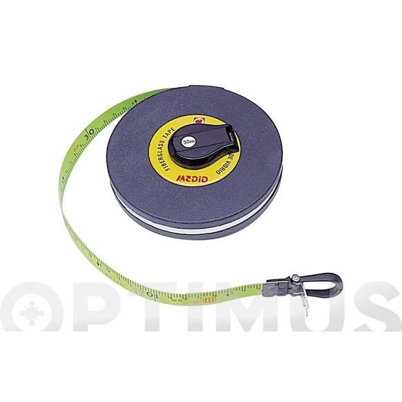 CINTA METRICA FIBRA VIDRIO FLUOR 30 MT MEDID