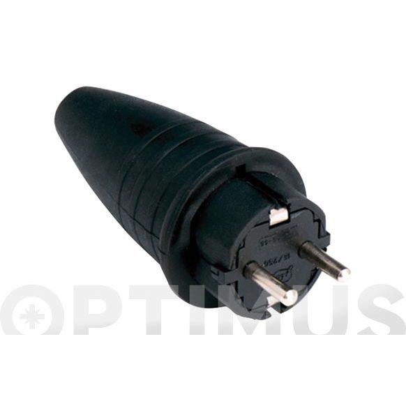 CLAVIJA MACHO GOMA CAUCHO NEGRO 250V FAMATEL