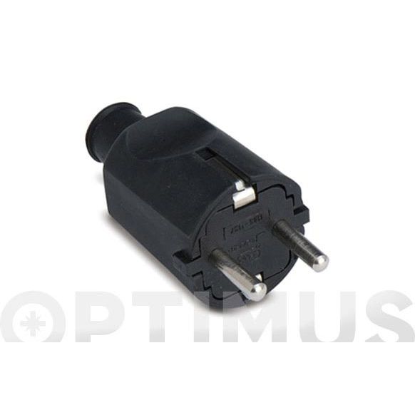 CLAVIJA TOMA TIERRA 16A-250V GOMA NEGRO 1133 FAMATEL 