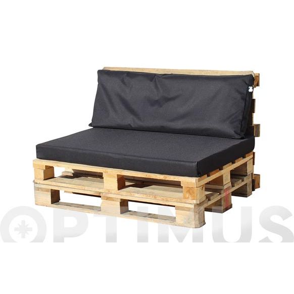 COJIN RESPALDO PARA PALET NEGRO 120 X 45 X 8 CM qf+