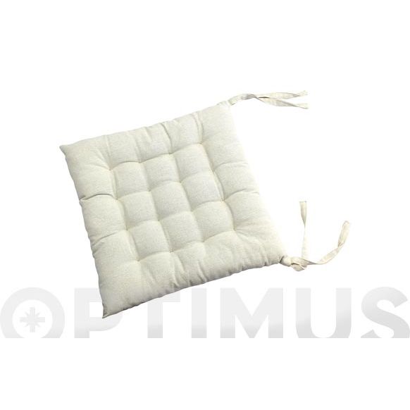 COJIN SILLA ALGODON 40X40 CM CRUDO QF+