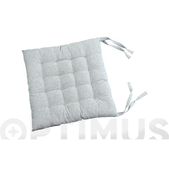 COJIN SILLA ALGODON 40X40 CM GRIS CLARO QF+