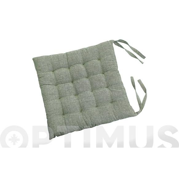 COJIN SILLA ALGODON 40X40 CM VERDE OLIVA QF+