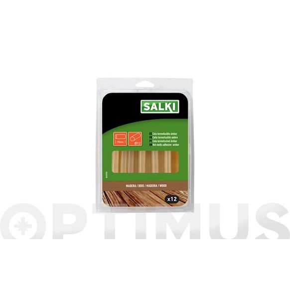 COLA TERMOFUSIBLE MARRON &Oslash; 11,95 X 195 MM 12 BARRAS SALKI