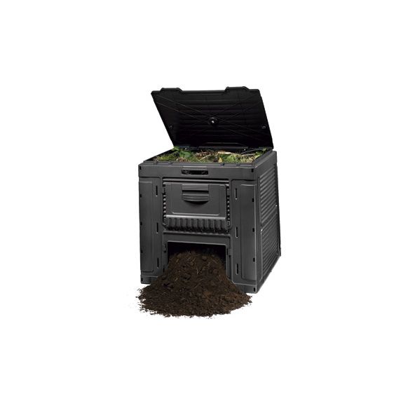 COMPOSTADOR E-COMPOSTER W/BASE 470 L NEGRO