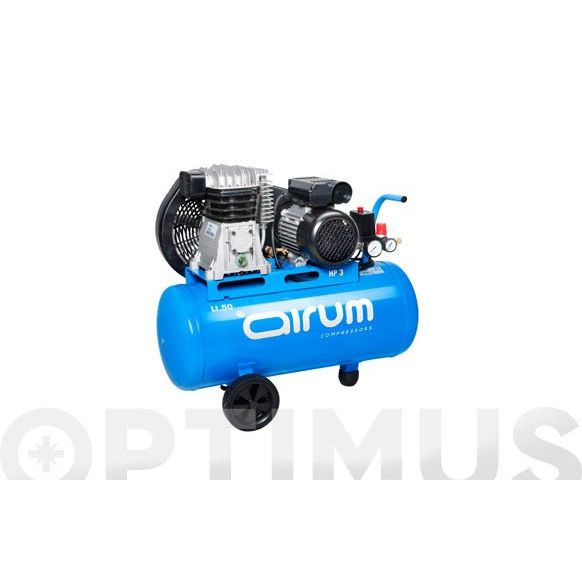 COMPRESOR CORREA 2 HP 50 LTS. 9 BAR 255 LTS/MIN B2800/50 CM2 CE AIRUM