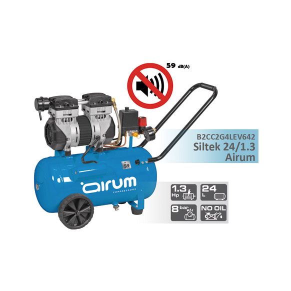 COMPRESOR PISTON 1,3 HP 24 LT 8 BARS AIRUM