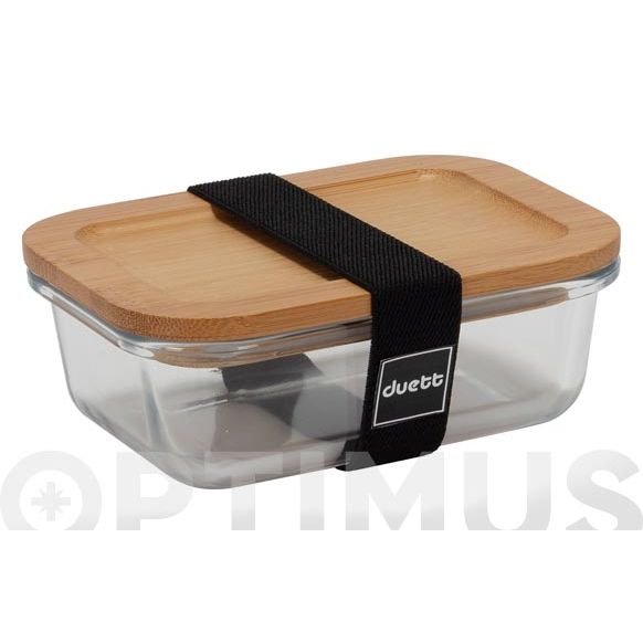 CONTENEDOR PORTA ALIMENTOS HERMETICO CRISTAL/TAPA  370 ML