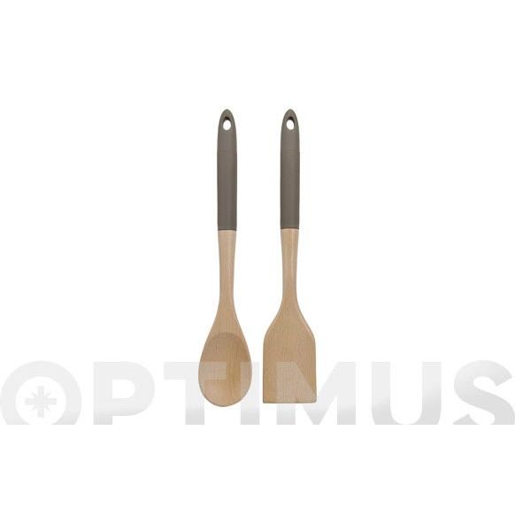 CUBIERTOS ENSALADA  SET 2U MADERA-33,5X6 ANDREA HOUSE