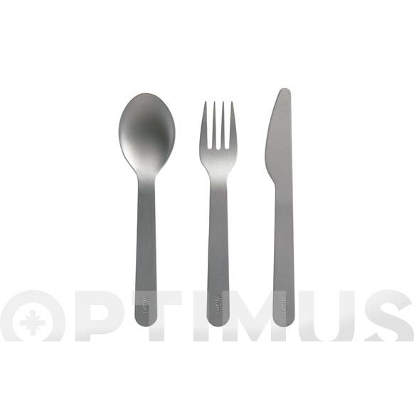 CUBIERTOS INOX COMPACTOS SET 3 PIEZAS LEKUE